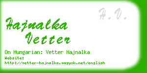 hajnalka vetter business card